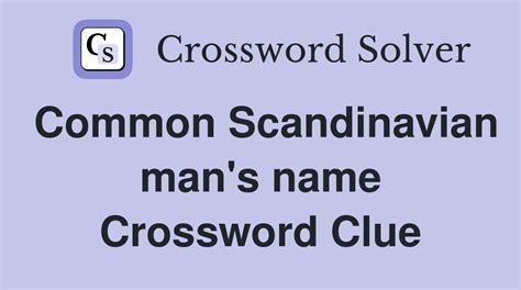 man's name crossword clue